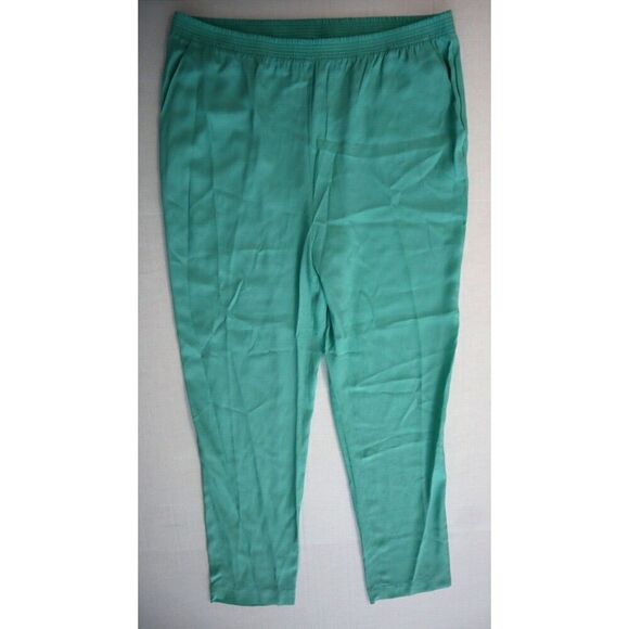 PianuraStudio MPA2693U1 Womens Sz 46 US 10/XL Green Silk Blend Casual Pants - Picture 1 of 9
